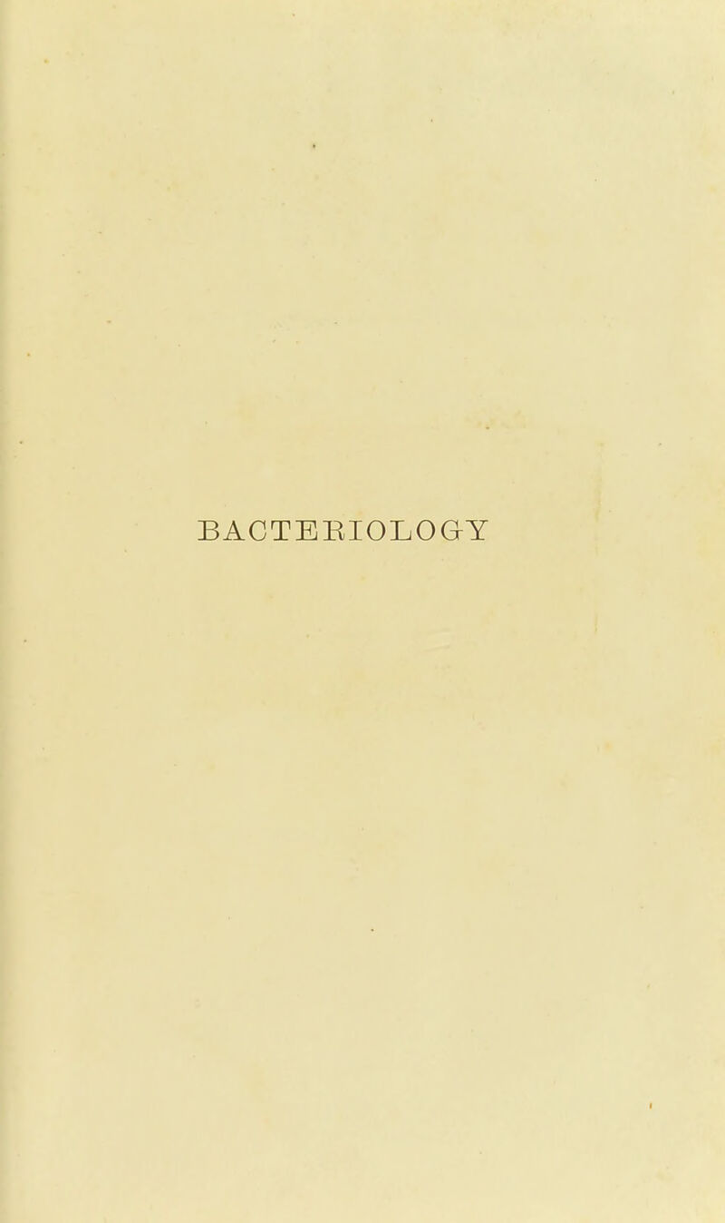 BACTEBIOLOGY