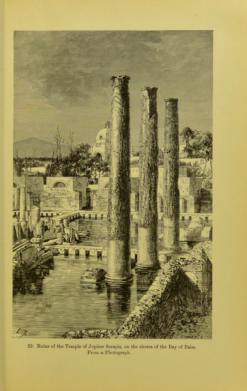 29. Rviins of the Temple of Jupiter Serapis, on the shores of the Bay of Baise. From a Photograph.