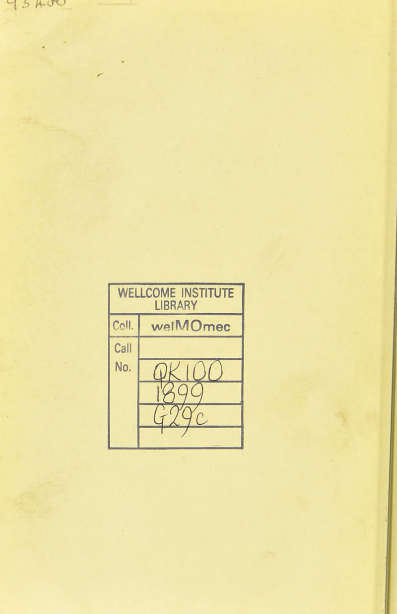WELLCOME INSTITUTE LIBRARY