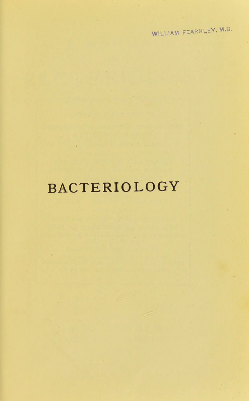 BACTERIOLOGY