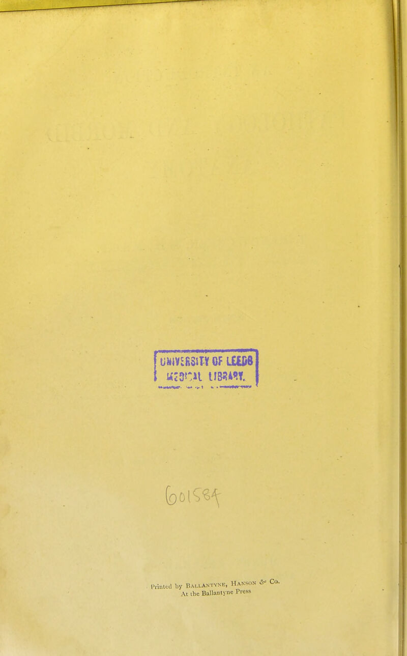 I'rinlcJ by Uali-Antyne, Hanso At ihe Ballantync Tress