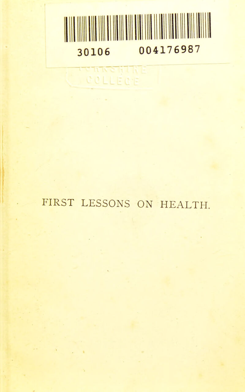 FIRST LESSONS ON HEALTH.