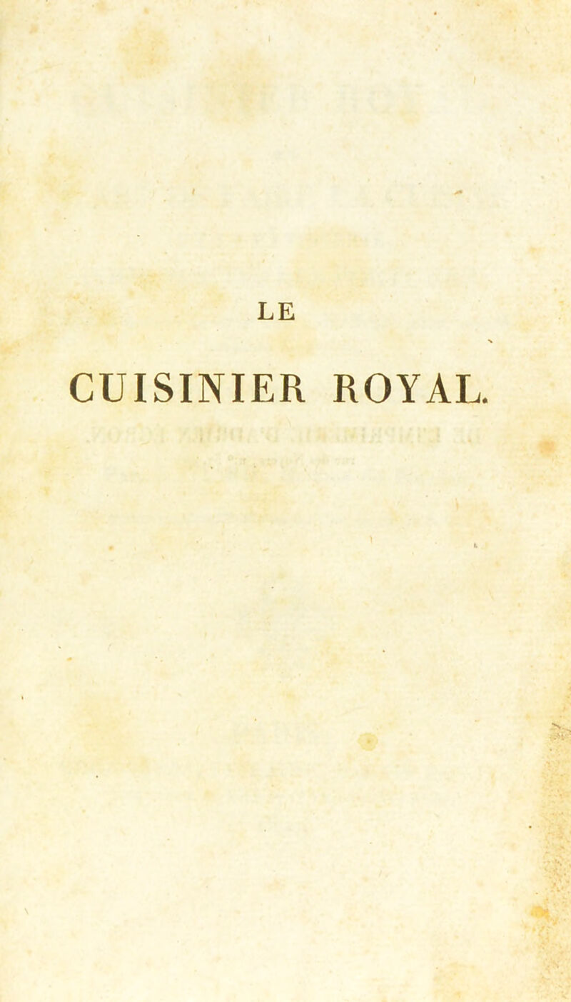 CUISINIER ROYAL.