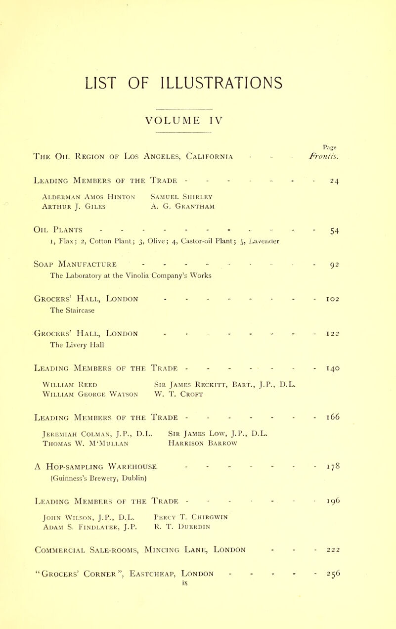 LIST OF ILLUSTRATIONS VOLUME IV Page The Oil Region of Los Angeles, California Frontis. Leading Members of the Trade - 24 Alderman Amos Minton Samuel Shiri.f.y Arthur J. Giles A. G. Grantham Oil Plants - - 54 1, Flax; 2, Cotton Plant; 3, Olive; 4, Castor-oil Plant; 5, Lavender Soap Manufacture ......... 92 The Laboratory at the Vinolia Company’s Works Grocers’ Hall, London ......... 102 The Staircase Grocers’ Hall, London - • - » = - - 122 The Livery Mall Leading Members of the Trade ------- 140 William Reed Sir James Reckitt, Bart., J.P., D.L. William George Watson W. T. Croft Leading Members of the Trade 166 Jeremiah Colman, J.P., D.L. Sir James Low, J.P., D.L. Thomas W. M'Mullan Harrison Barrow A Hop-sampling Warehouse 178 (Guinness’s Brewery, Dublin) Leading Members of the Trade - - - - - 196 John Wilson, J.P., D.L. Percy T. Ciurgwin Adam S. Findlater, J.P. R. T. Duerdin Commercial Sale-rooms, Mincing Lane, London - - - 222 “Grocers’ Corner”, Eastcheap, London is 256