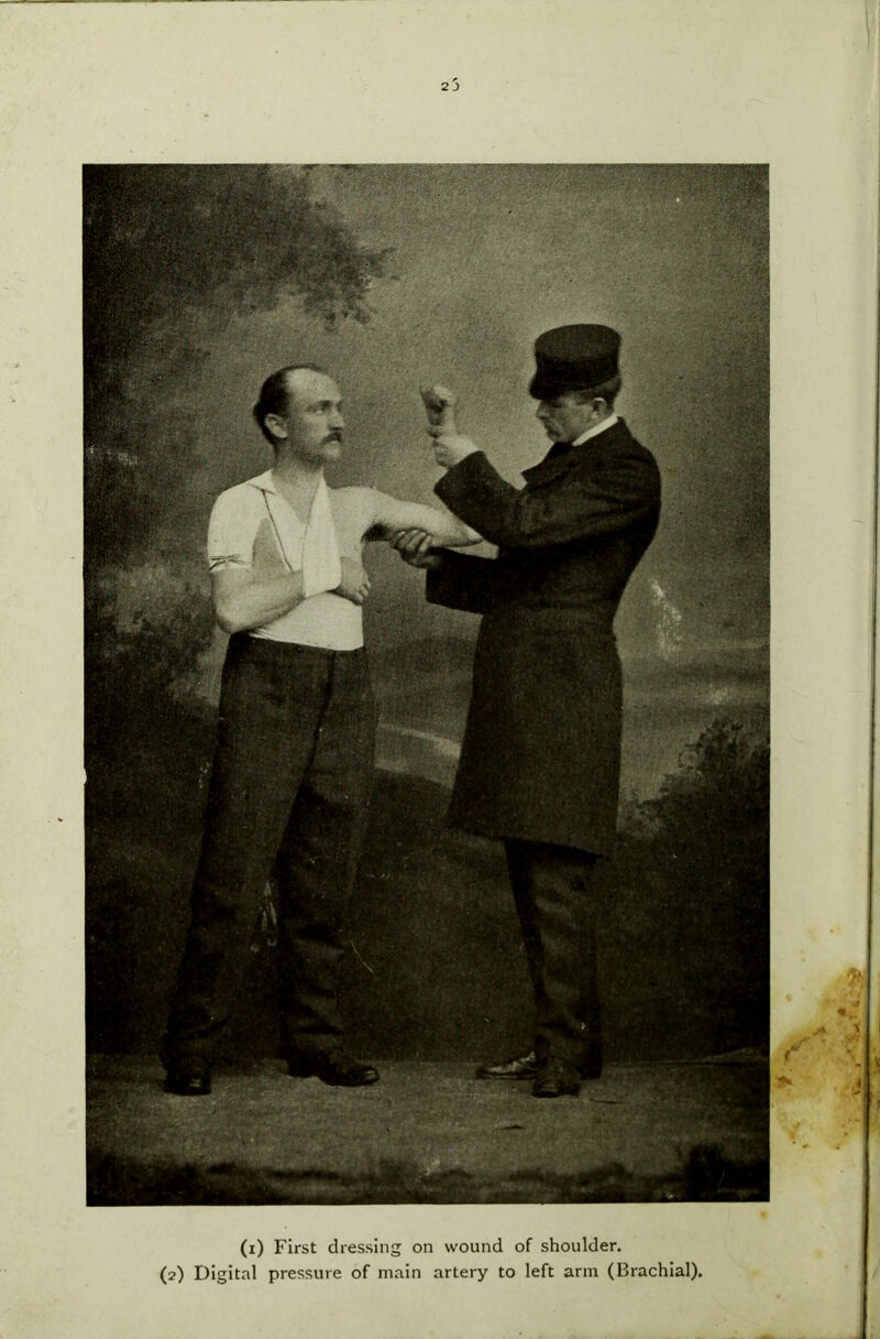 (i) First dressing on wound of shoulder.