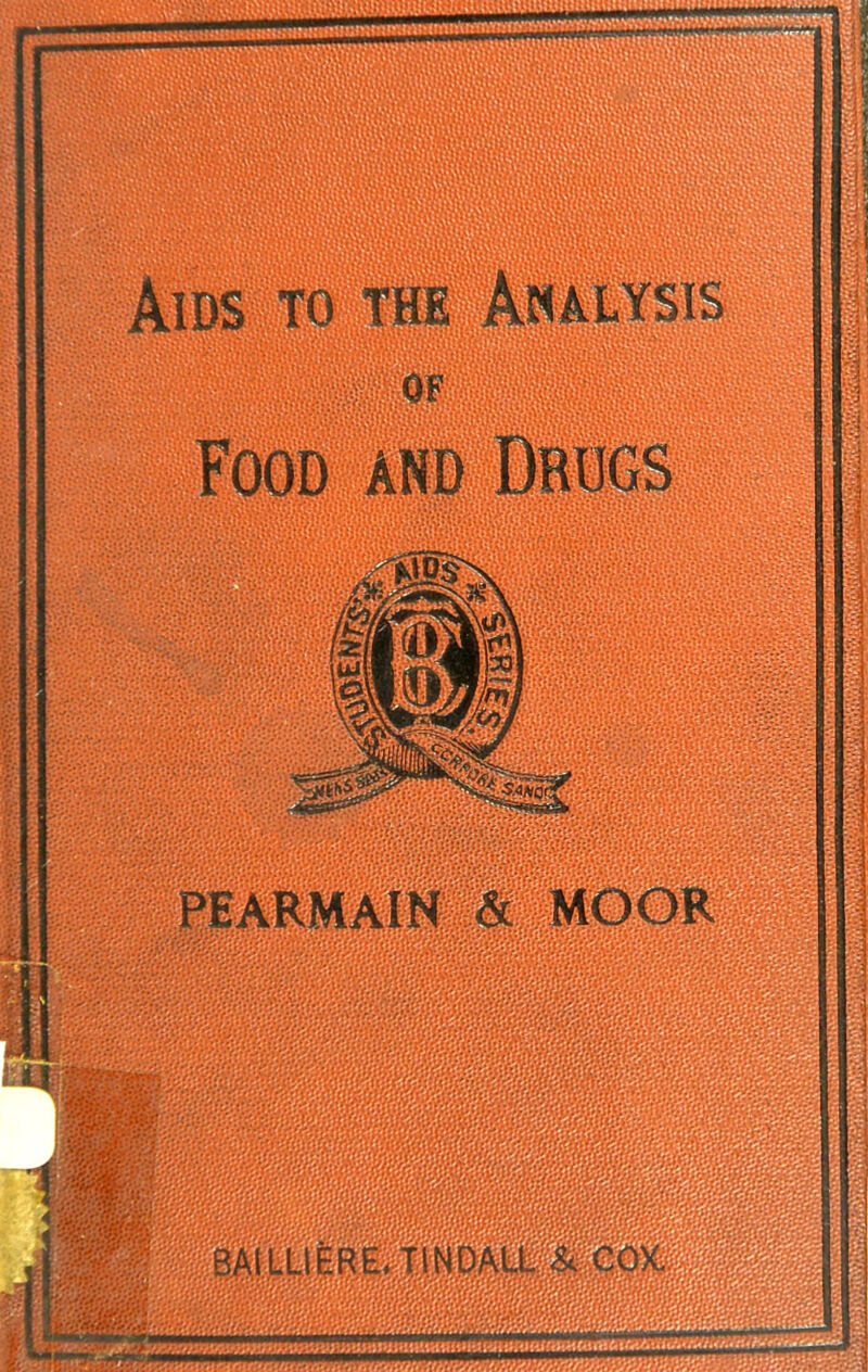 LYSIS OF Food and Drugs PEARMAIN & MOOR