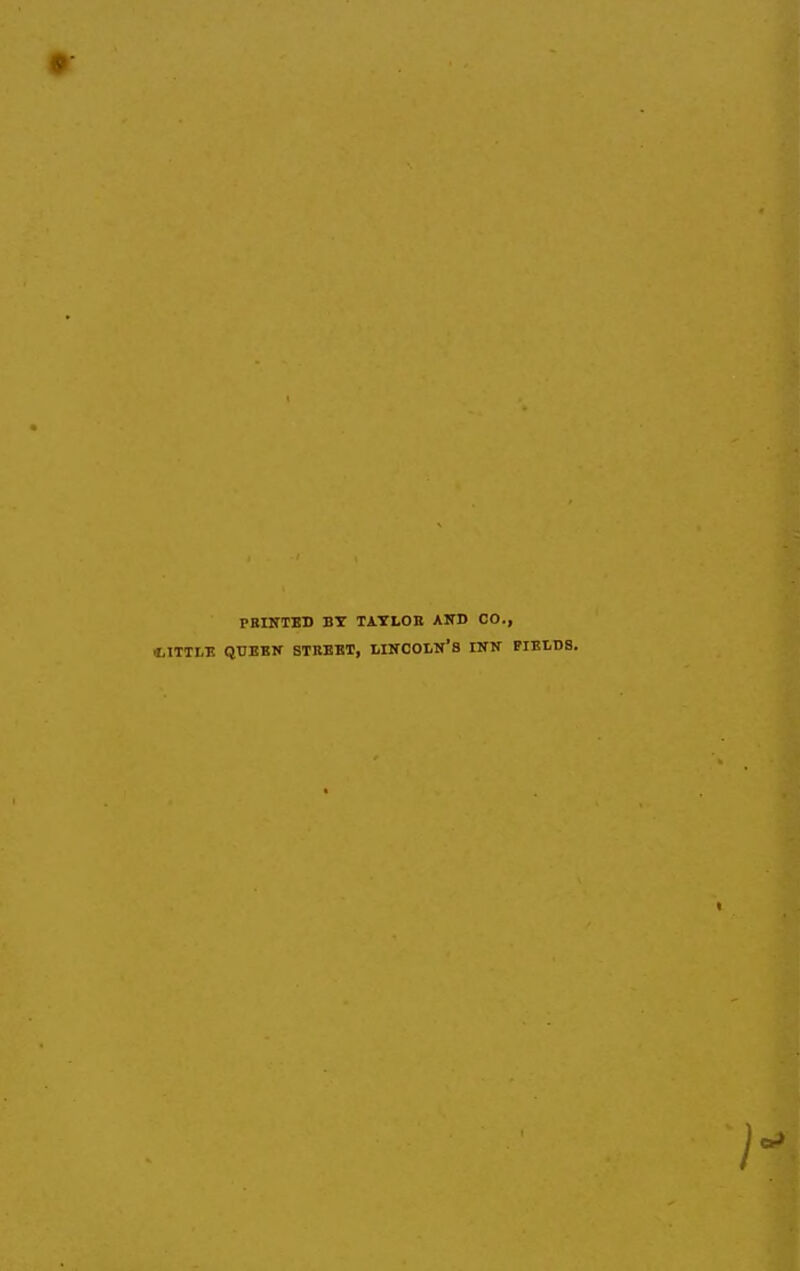 PBIKTED BT TATLOB AWD CO., CITTLE QDBBIT BTBBET, LINCOLN'S INK FIELDS.