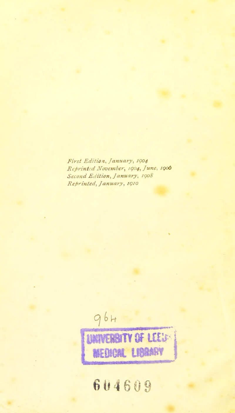 First Edition, January, IQ04 Rejirintcd November, 1Q04, June, IQ06 Second Edition, January, iQoS Reprinted, January, ig/0 Oj(>U UMVattTYOFiaif 6 04609