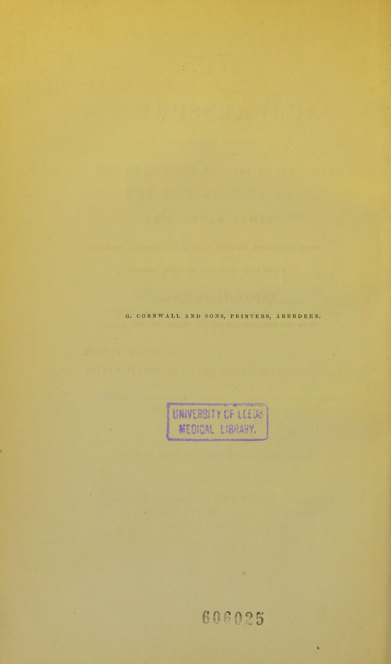 G. COKNWALL AND SONS, PH INTERS, A B K K D E E N. KEClCAl llg^^AHY. 60^025 *