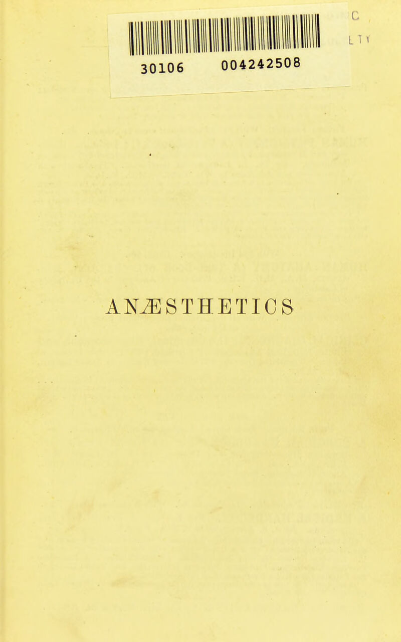 30106 004242508 ANAESTHETICS