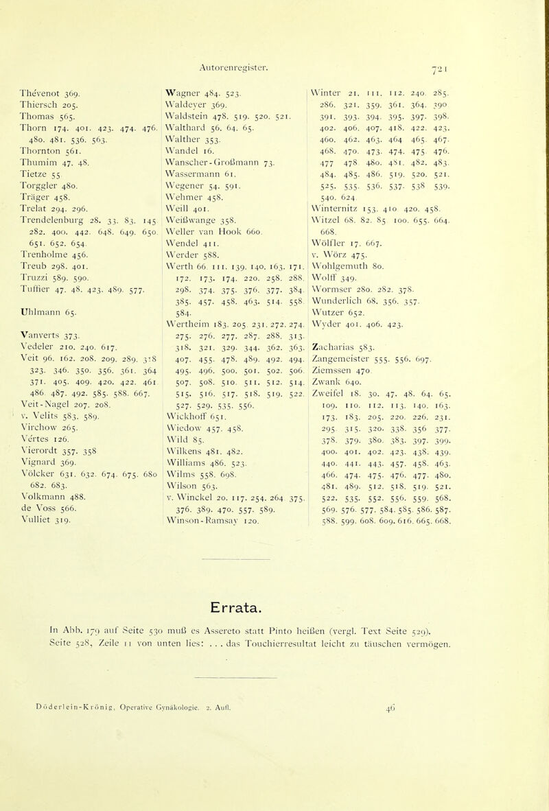 Tlievenot 369- \\/ orm<:ii' jiVi* Pol \ V II 1 H-1 21. III. 11z. . 2Ö5. 1 iiicrsLU 205- VV d.ILlL> Cl j^y* 321. 359. jDI. 304. 390 Thomas 565- NValdstcin 47^- 5^9* 5^ 0. 521. 391. 393- 394- 395- 397- - nS j9ö. Thorn 174- 401. 423- 474. 476. Vv'ciitiinia 5*^' *^4- c)5- 402. 406. 407. 418. 422. 423. 480. 481. 536. 563. vvaitnei 353. 460. 462. 463. 464 465. 467. Thornton 561. Wandel 16. 468. 470. 473- 474. 475- 476. Thumim 47' 48. Wansclier - drof^iTiann 73- 477 478 480. 481. 482. 485. Tietze 55. Wassermann 61. 484. 485- 486. 519. 520. 521. Torggler 480. Wegener 54. 591. 525. 535- 536. 537- 538 539. Träger 458. Wehmer 458. 540. 624 Trelat 294. 296. Weill 401. Winternitz 53. 410 420. 458. Trendelenburg 28. 33 83. 145- Weißwange 358. Witzel 68. 8 2. 85 100. 655. 664- 282. 400. 442. 648. 649. 650. Weller van Hook 660. 668. 651. 652. 654. Wendel 411. Wölf 1er 17. 667. Trenholme 456. Werder 588. V. Wörz 475. Treub 298. 401. Werth 66. iii. 139. 140. 163. 171. Wohlgemuth 80. Truzzi 589. 590. 172. 173. 174. 220. 258. 2ÖO. Wolff 349- Tuffier 47. 48. 423. 489. 577. 298. 374. 375- 376. 377- 384- Wormser 280. 2S2. 378. 385- 457- 45S. 463- 514. 558. Wunderlicli 68. 356- 357- Uhlmann 65. 584. Wutze ■ 652 Wertheim 183. 205. 231 . 272. 274. Wyder 401. 406. 423. Vanverts 373. 275. 276. 277. 287. 288. 313- Vedeler 210. 240. 617. 318. 321. 329. 344. 362. 303- Zacharias 583. Veit 96. 162. 208. 209. 289, 3^^8 407. 455- 478. 489- 492. 494- Zangemeister 555. 556. 697 323. 346. 350. 356. 361. 364 495. 496. 500. 501. 502. 506, Ziemssen 470. 371. 405. 409. 420. 422. 461. 507. 508. 510. 511. 512. 514. Zwank 640. 486. 487. 492. 585. 588. 667. 515- 516. 517- 518. 5'9. 522. Zweifel 18. 30. 47- 48. 64 65- Veit-Nagel 207. 208. 527- 529. 535- 556- 109. 110. 112. 113. 140. 163. V. Velits 583, 589, Wickhoff 651, 173- 183. 205. 220. 226. 231. Virchow 265. Wiedow 457. 458. 295- 315- 320. 338. 356 377- Ve'rtes 126. Wild 85. 378. 379. 380. 3S3. 397. 399- Vierordt 357. 358 Wilkens 481. 482. 400. 401. 402. 423. 438. 439- Vignard 369. Williams 486. 523. 440. 441. 443- 457- 45S. 463. Völcker 631. 632. 674. 675- 680 Wilms 558. 698. 466. 474. 475- 476. 477- 480. 682. 683. Wilson 563. 481. 489. 512. 518. 519. 521. Volkmann 488. V. Winckel 20. 117. 254. 264. 375- 522. 535- 552. 556. 559. 568. de Voss 566. 376. 389. 470. 557- 589- 569. 576. 577. 584. 585- 586. 587. Vulliet 319. Winson-Ramsay 120. 588. 599. 608. 609. 616. 665. 668. Errata. In Abb. ijM auf Seite 530 muß es Assereto statt Pinto heißen (vergl. Text Seite 520). Seite 528, Zeile 11 von unten lies: . . . das Touchierresultat leicht zu täuschen vermögen. Döderlein-Ki'önig, Operative Gynäkologie, -i. Aufl. 46