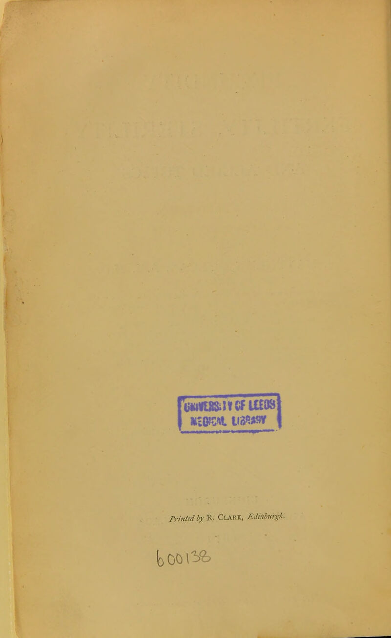 Printed by R. Clark, Edinburgh.