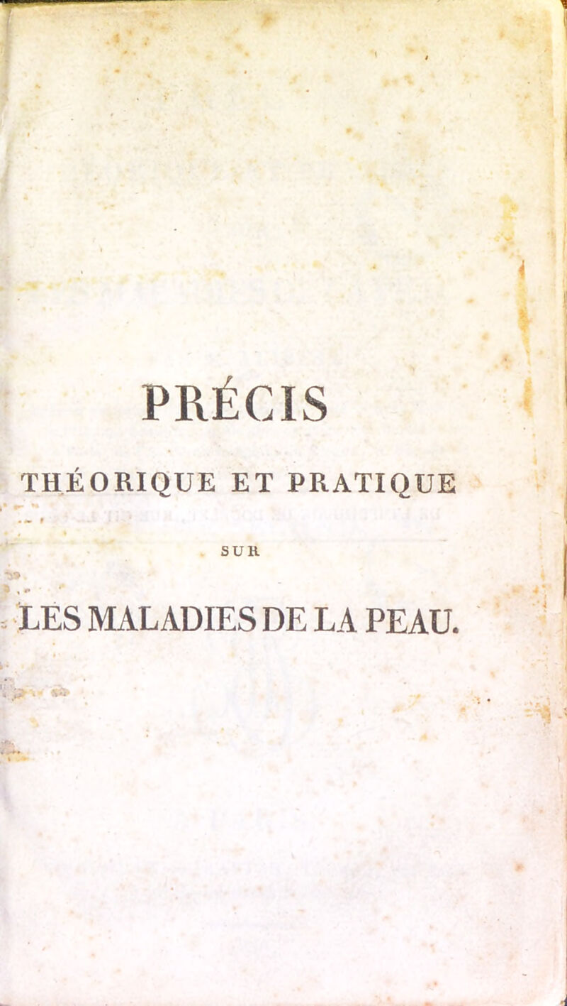 PRÉCIS THÉORIQUE ET PRATIQUE SUR LES MALADIES DE LA PEAU.