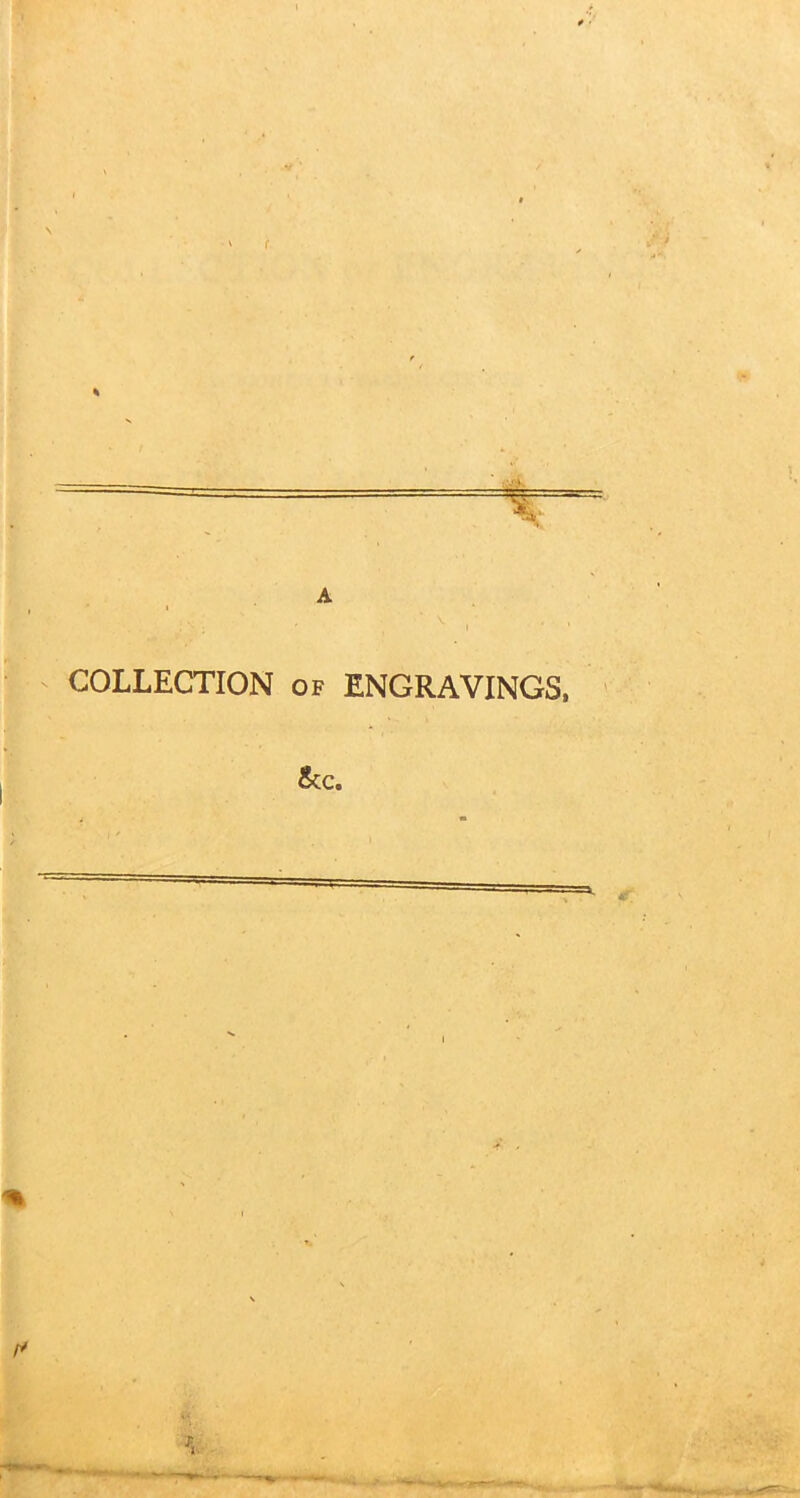 A COLLECTION of ENGRAVINGS, &c.