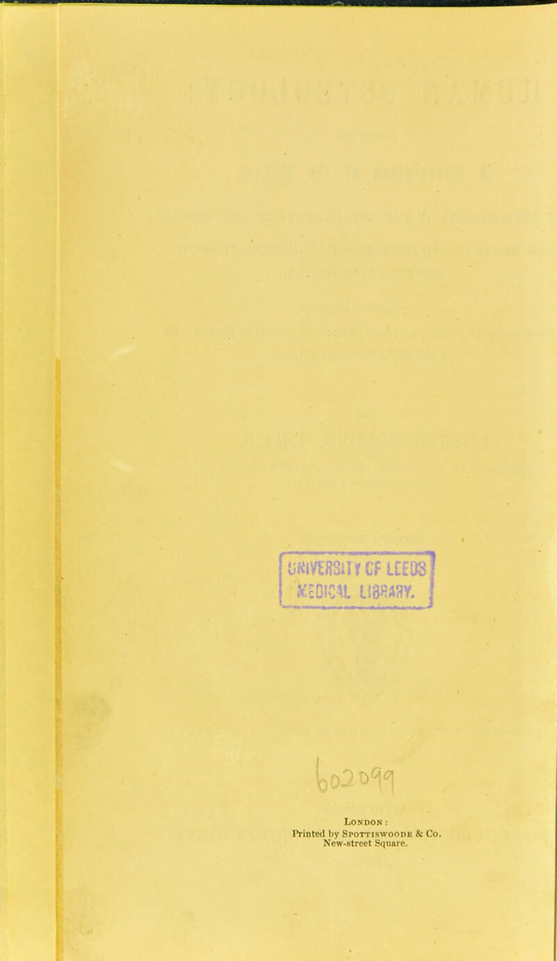 uNivEfiSirifCf am London : Printed by Spottiswoode & Co. New-street Square.