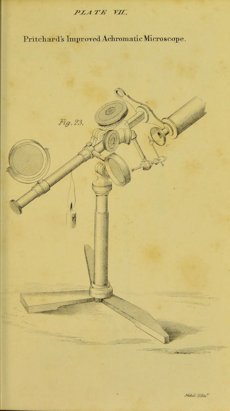 I>/ A T /J VIL. Pritcliard's ImprovedAchromatic Microscope.