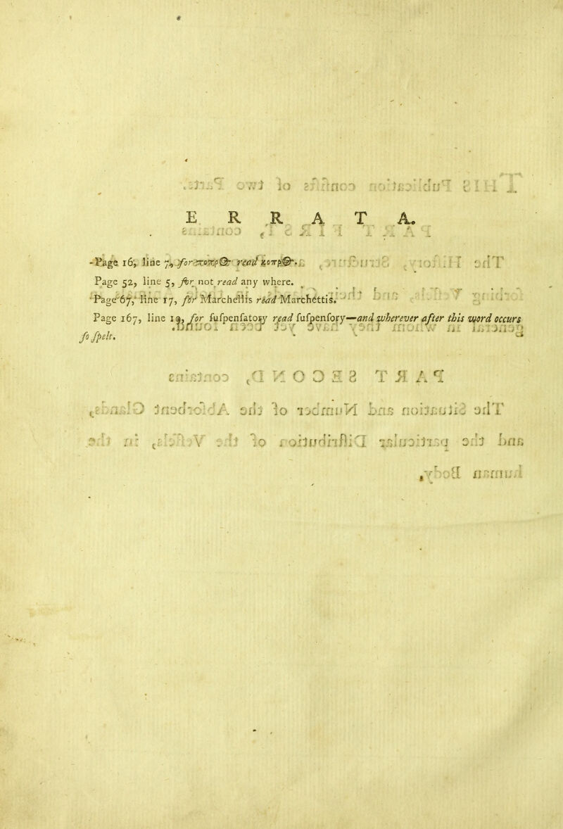 ERRATA* > • -Page 16', line 7* fir JtoxpQ- read x.07rp@~. Page 52, line 5, fir not read any where. ! . * , * * > * * _v r / • 7?' • ' •Page-67, line 17, fif Marchellis re-ad Marchettis. - m t*bl \ ‘tfr.oo tG A 0 3 s a T i f A r: idle A sih n r t x f 10 rjorciu'A ~ .:ib nobpaJA aiiT ;V . r:J lo ; ohfjnhfii 'I *; n I fj o: 5 7.71 j c;! 3 1 > a f; , il fl.onn;. i