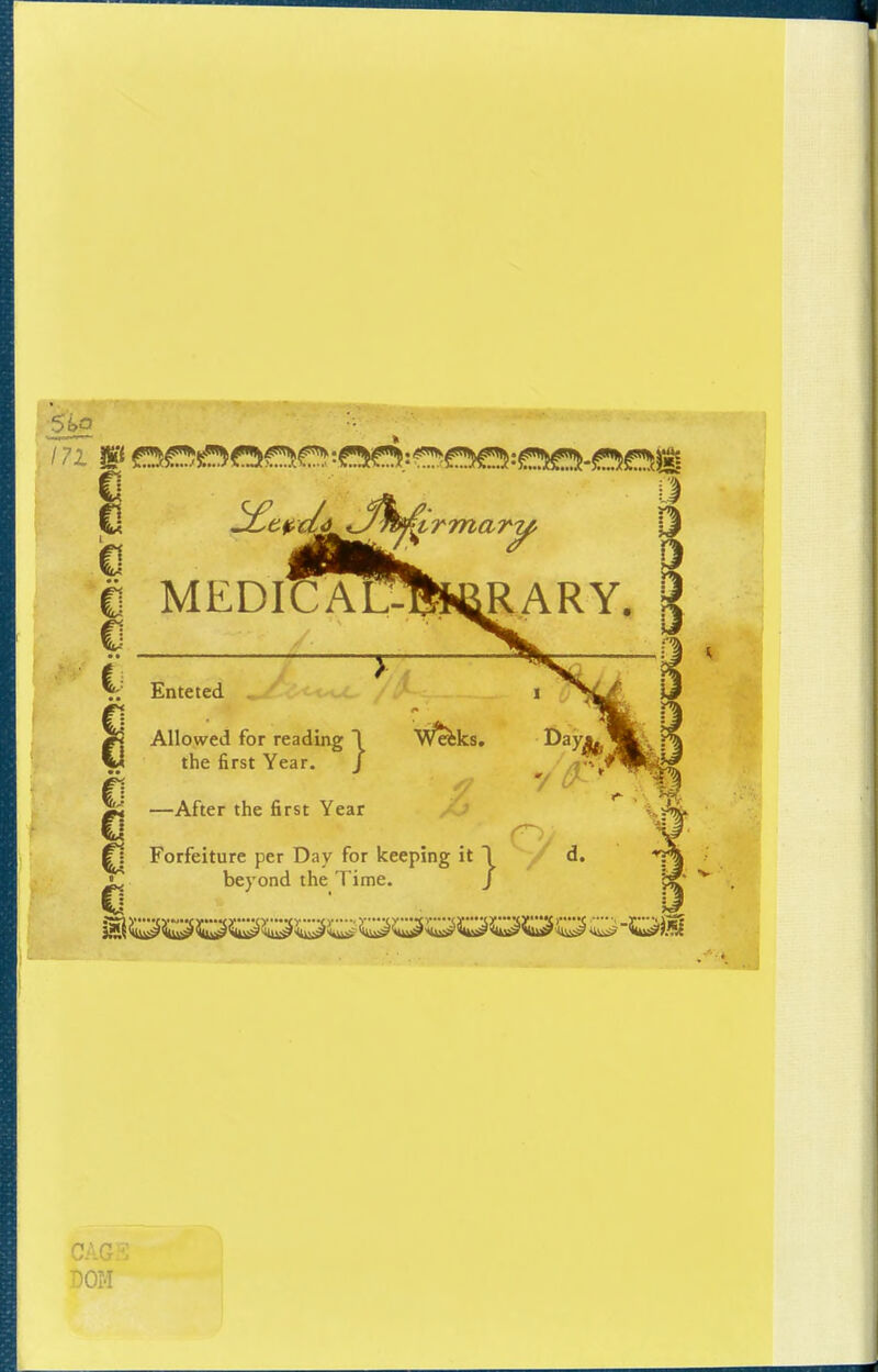MEDI Enteted Allowed for rea the first Yea —After the first Year Forfeiture per Day for keeping it 1 beyond the Time. / CAG';