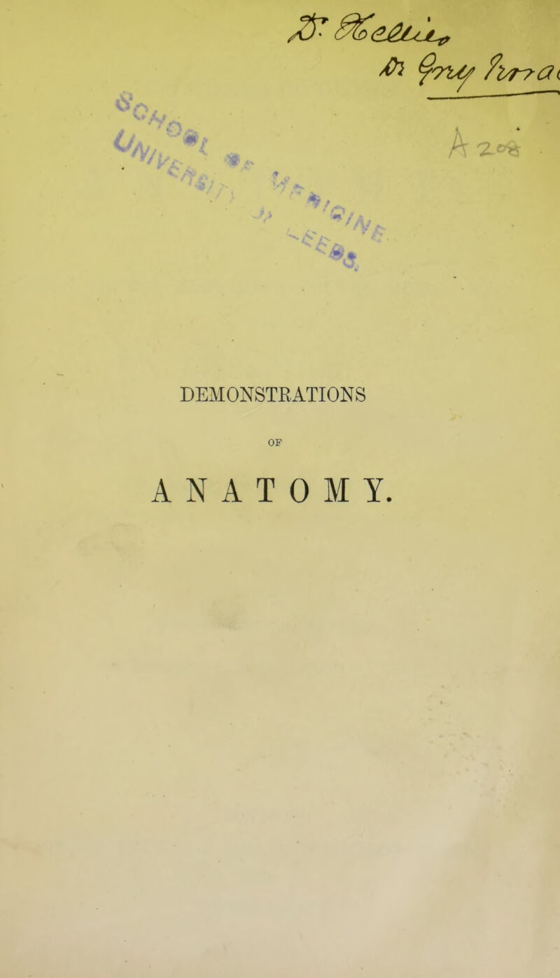 DEMONSTKATIONS OF ANATOMY.