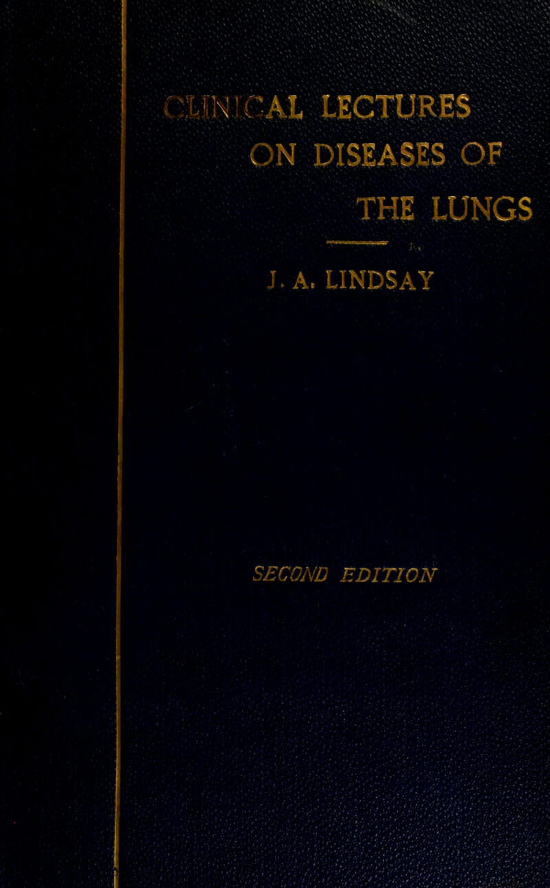 J. A. LINDSAY : SECOND EDITION