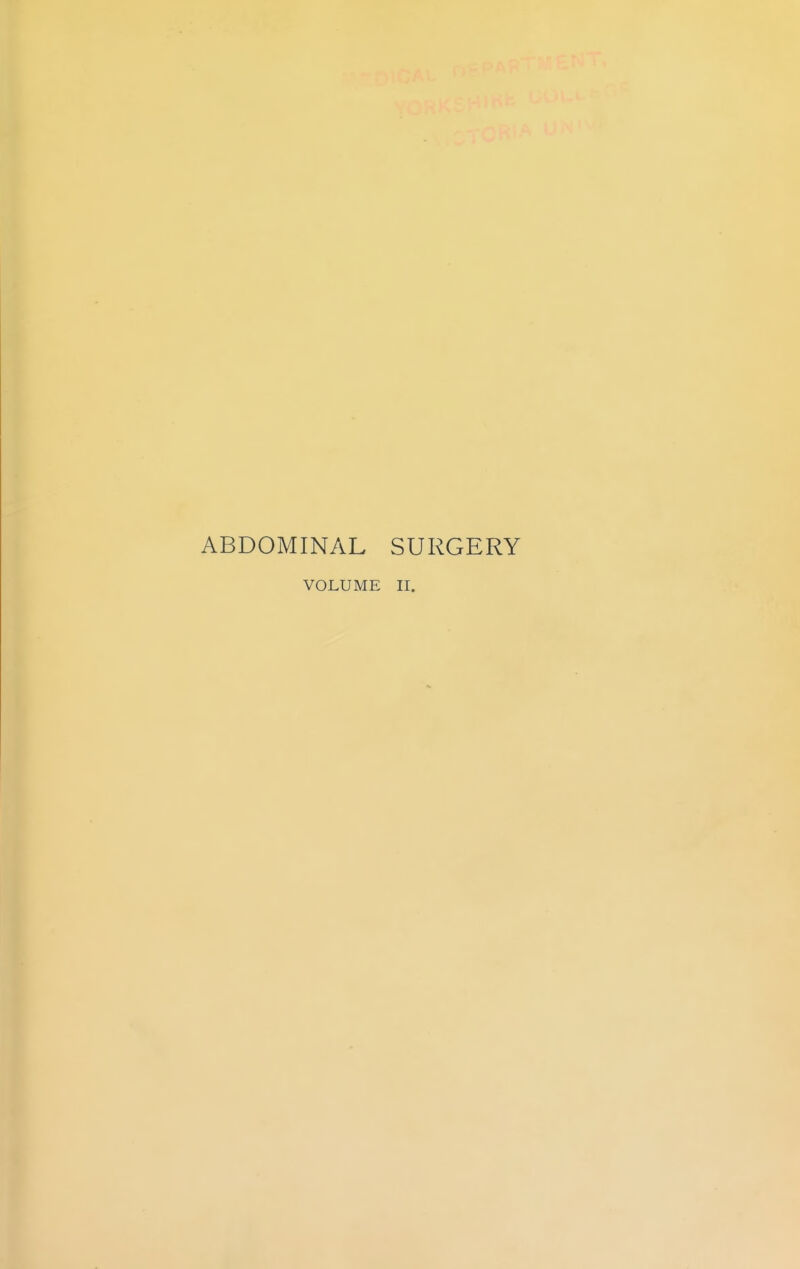 ABDOMINAL SURGERY
