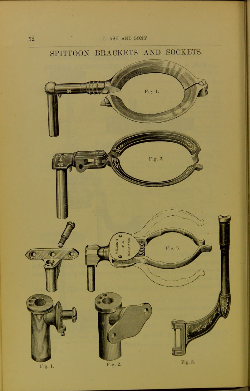 SPITTOON BRACKETS AND SOCKETS.