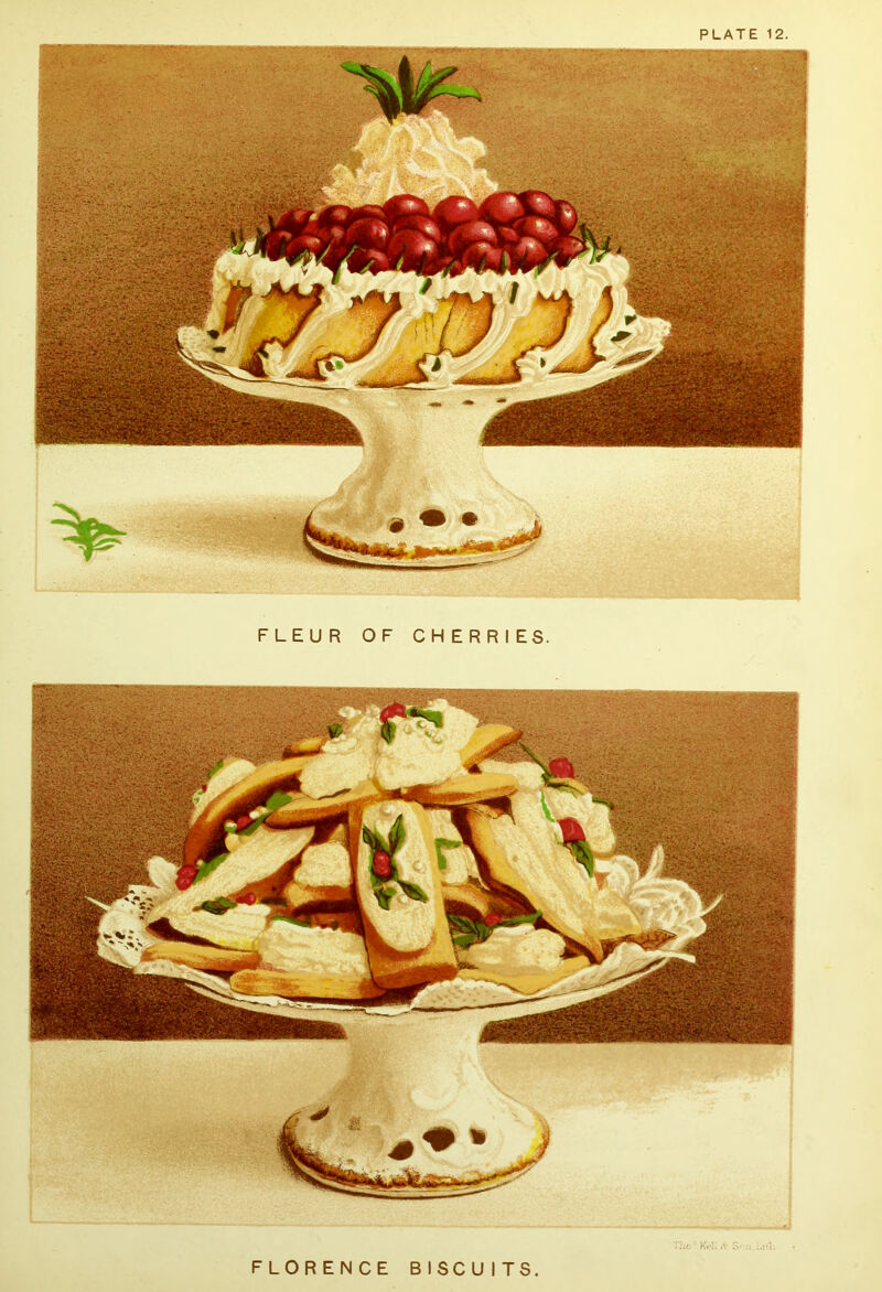 PLATE 12 FLEUR OF CHERRIES. FLORENCE BISCUITS.