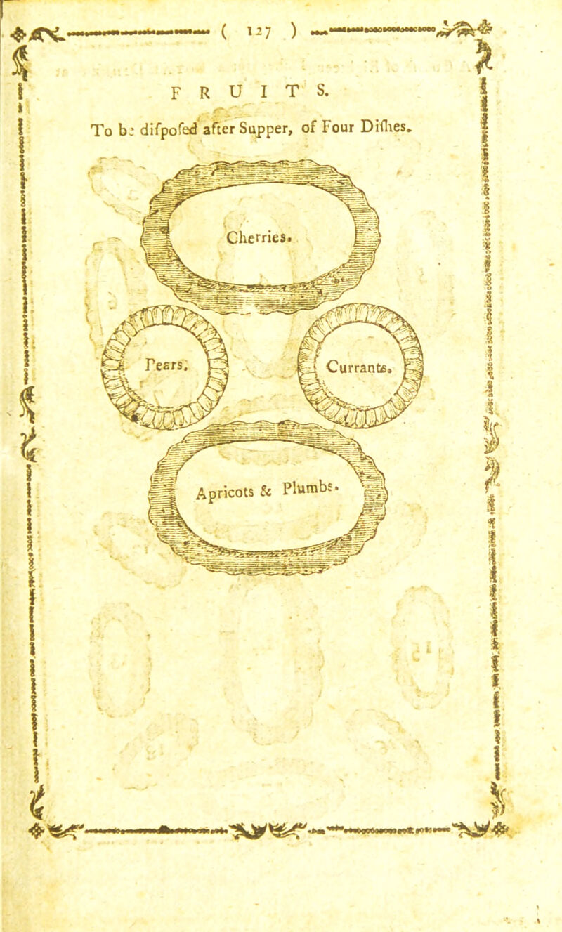 ❖rfN-* % ( i’7 ) —— MOtOMoOKtOM ! \ A i fruits. To b.* difpofed after Supper, of Four DHhes. ■i il t i 1 I i I s « 3 i I I. I 4 4 I I i 1 • ‘ ^ ' 1 I I i * w« tots•—« 4&