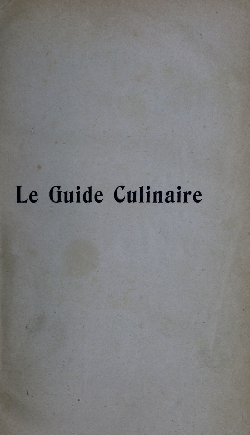 Le Guide Culinaire