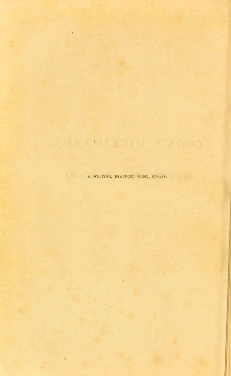 C. WHITING, BK.AUFORT HOU3L', STRAND.