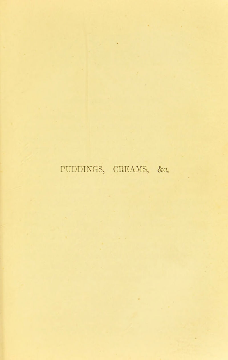 PUDDINGS, CREAMS, &c.