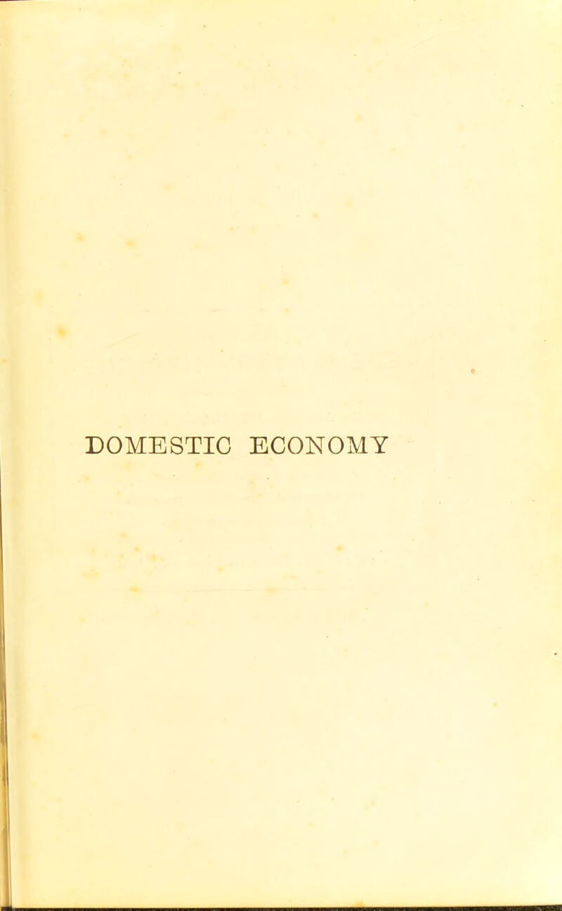 DOMESTIC ECONOMY