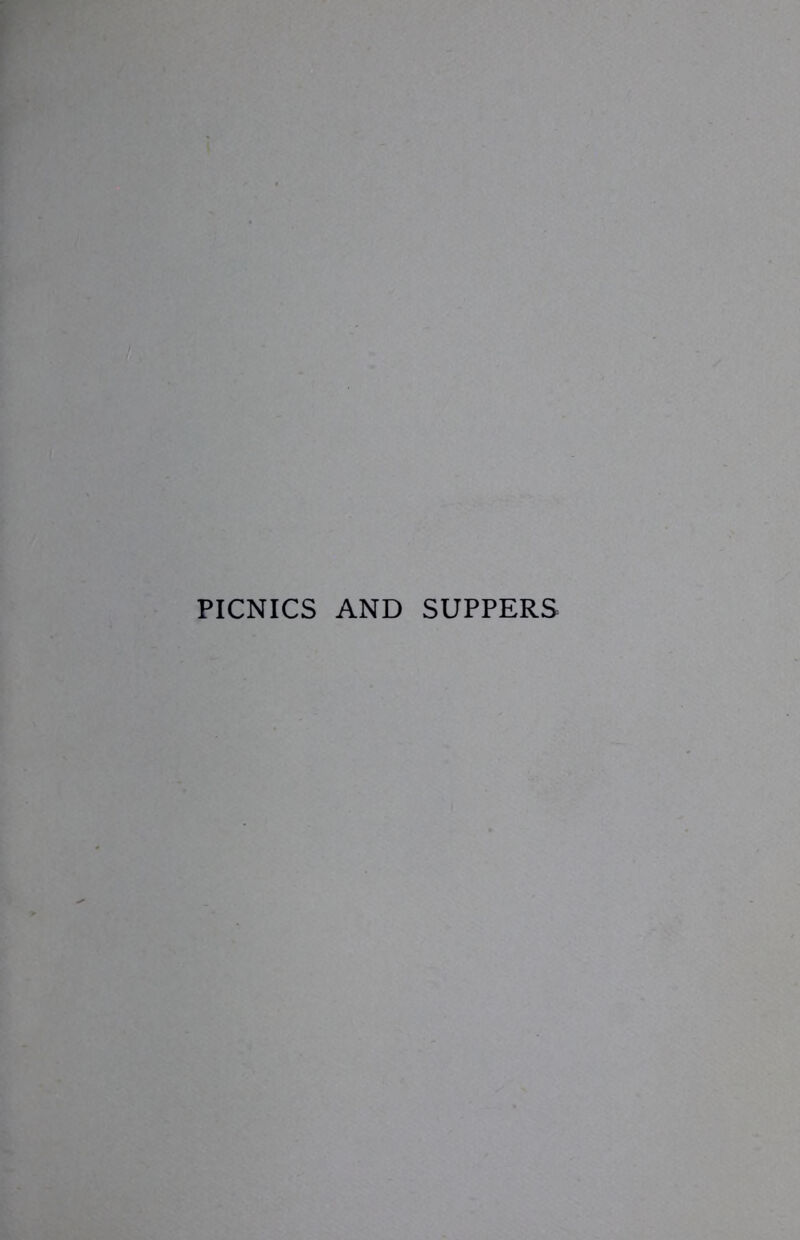 PICNICS AND SUPPERS