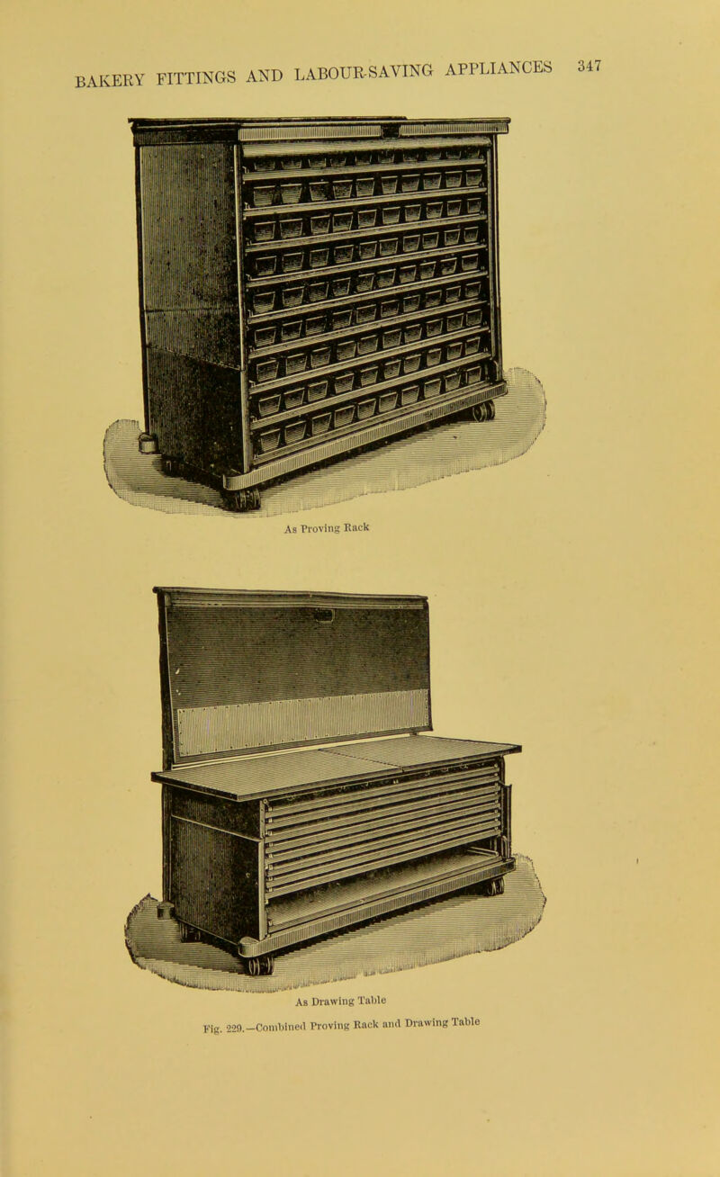 ' As Proving Rack As Drawing Table Pig. 229.—Combined Proving Rack and Drawing Table