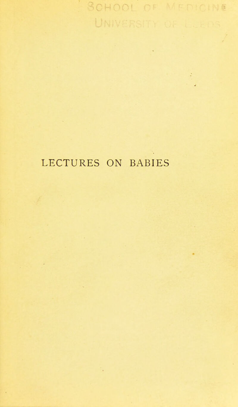 LECTURES ON BABI