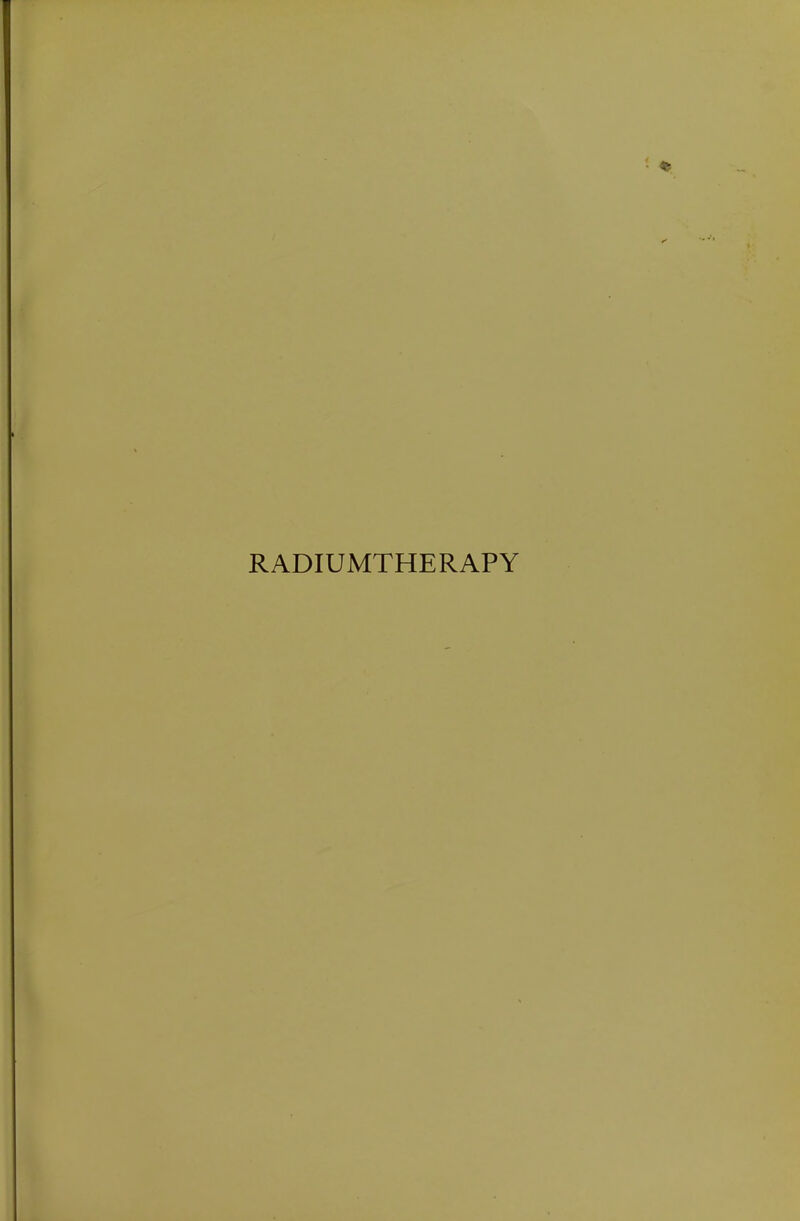 RADIUMTHERAPY