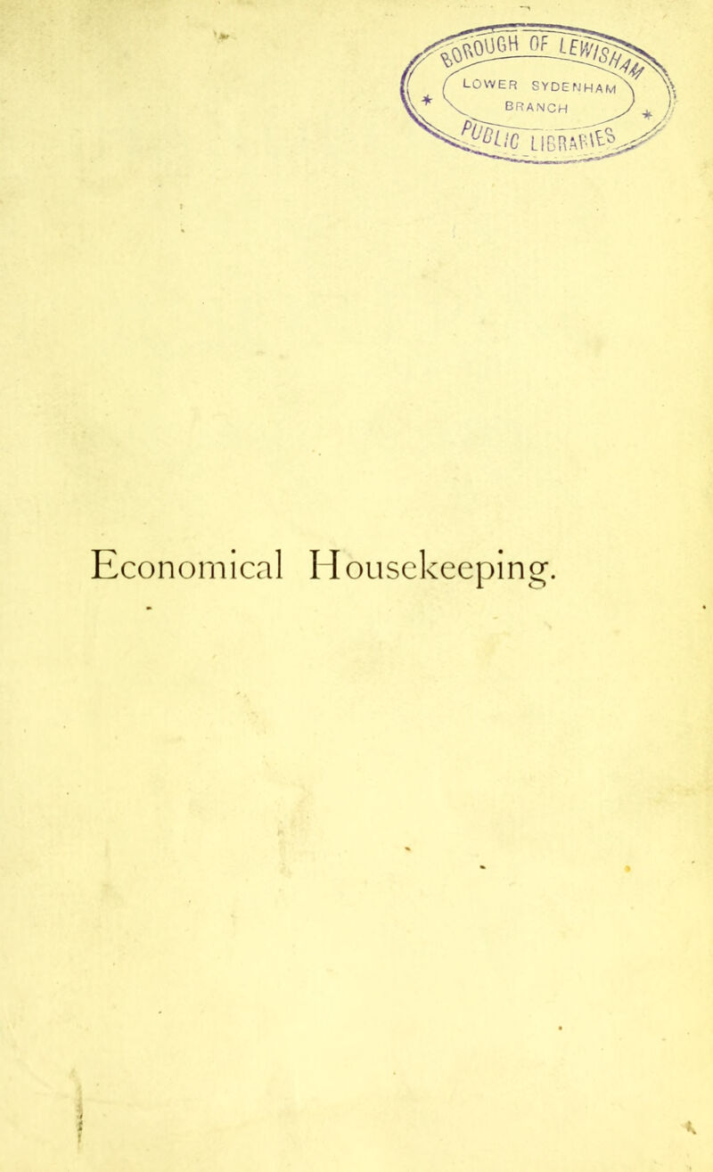 Economical Housekeeping.