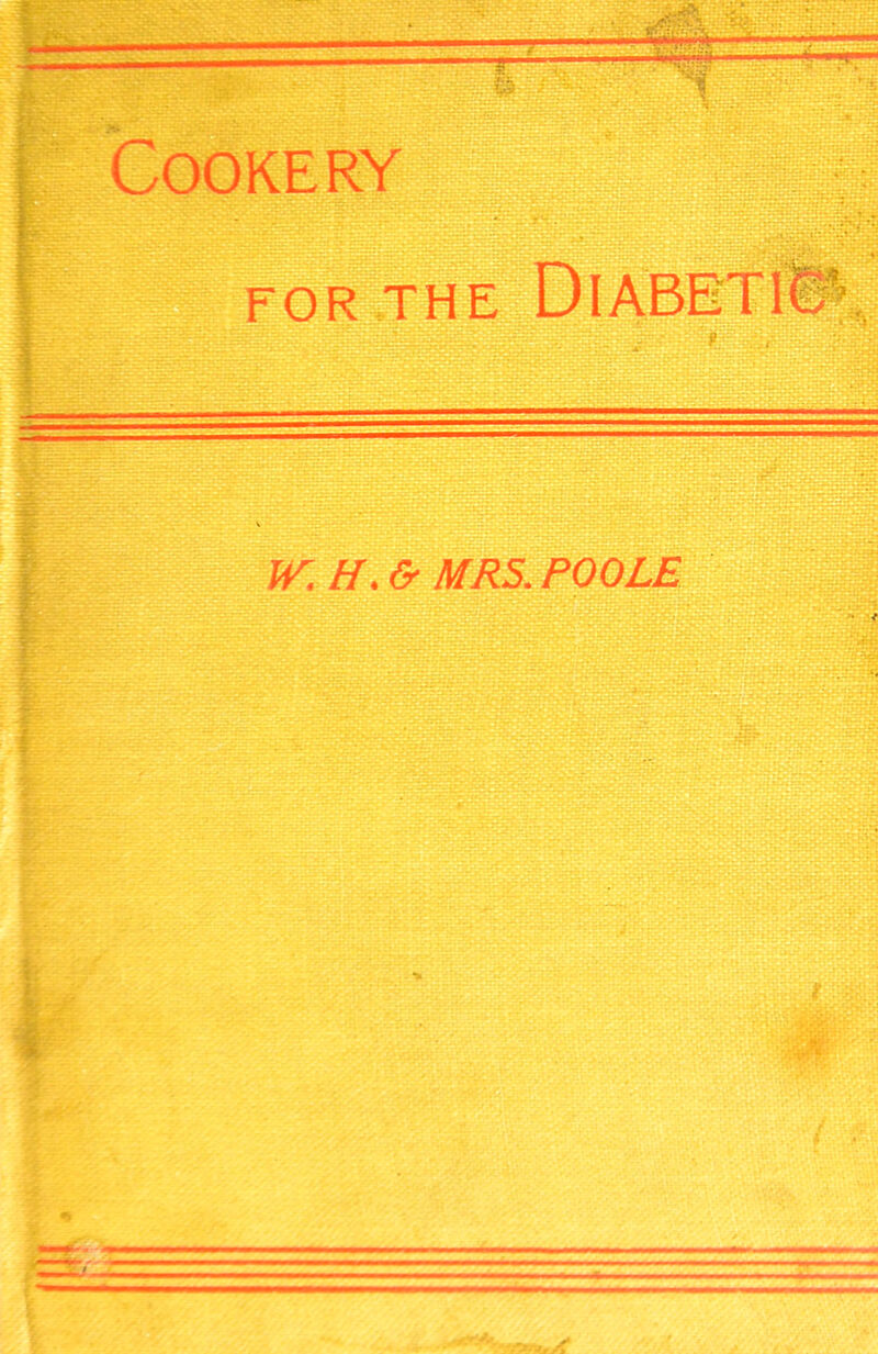 1. Cookery W.H.& MRS. POOLE