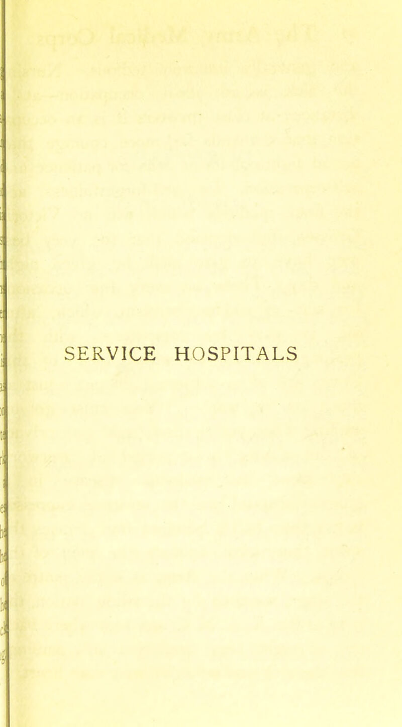 SERVICE HOSPITALS