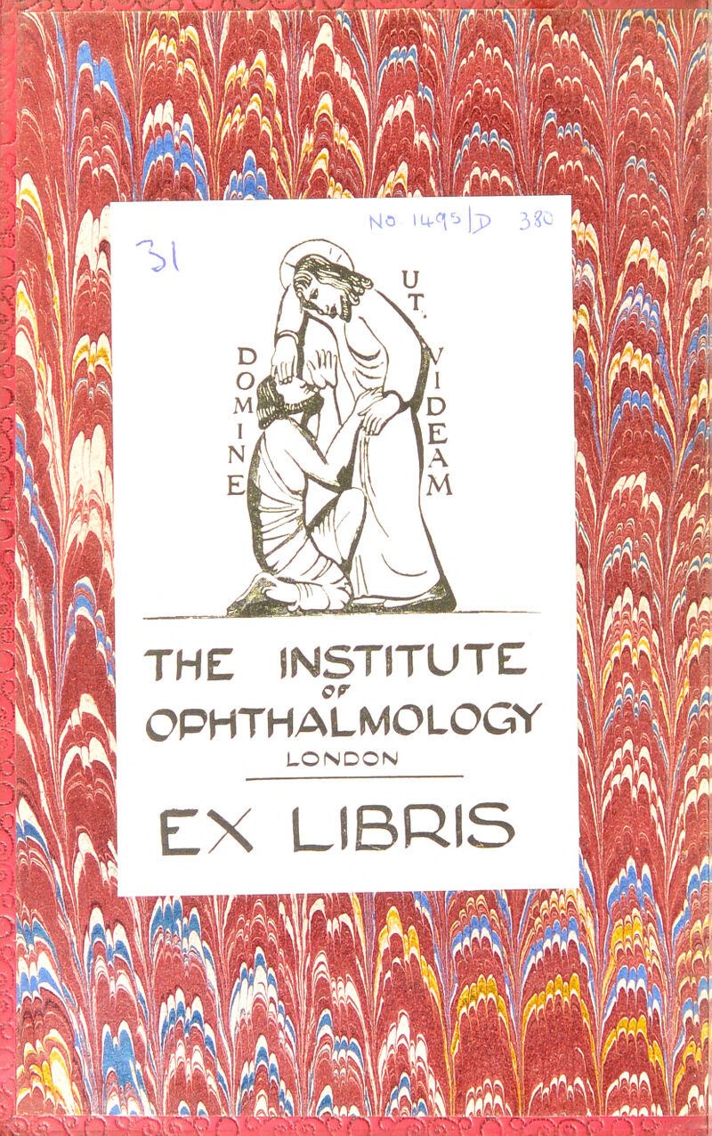 THE INSTITUTE OPHTHALMOLOGY LONDON EX LIBRIS