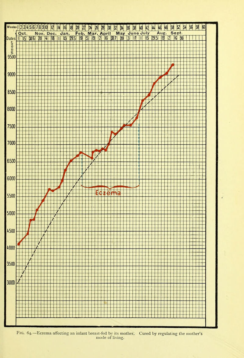 Fig. 64.—Eczema affecting an infant breast-fed by its mother. Cured by regulating the mother's mode of living.
