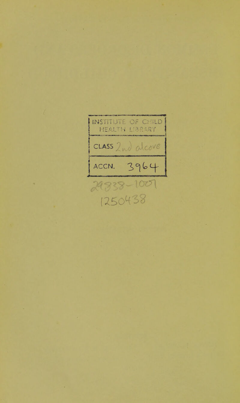 jr C;-:;ld 1 CLASS ^ j ACCN. 3 G C-j-