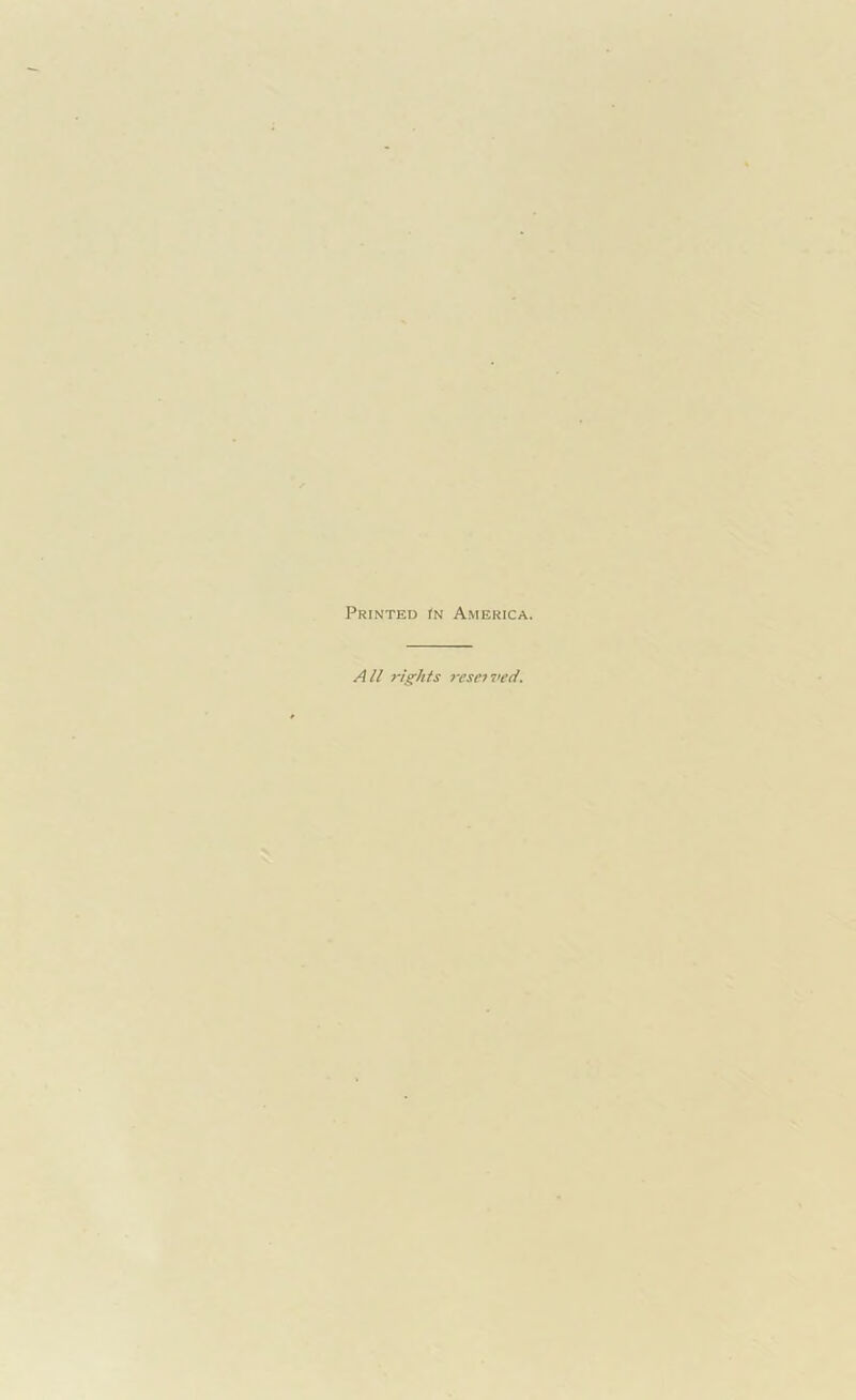 Printed (n America. All rights resetved.