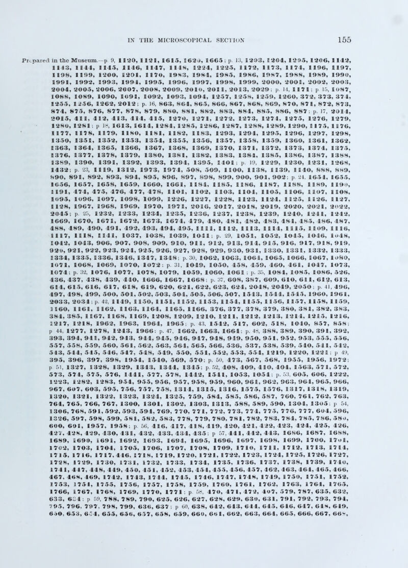 Prepared in the Museum.—p 9, 1120, 1121, 1615, B62u, 1665 ; p. 13, 1203, 1204, 1205, 1206, 1142, 1143, 1114, 1145, 1146, 1147, 1148, 1224, 1225, 1172, 1173, 1174, 1196, 1197, 1198, 1199, 1200, 1201, 1170, 19*3, 1984, 1985, 1986, 19*7, 1988, 1989, 1990, 1991, 1992, 1993, 1991, 1995, 1996, 1997, 1998, 1999, 2000, 2001, 2002, 2003, 2004, 2005, 2006, 2007, 2008, 2009, 2010, 2011, 2013, 2029; p. 14, 1171; p 15, 1087, 1088, 1089, 1090, 1091, 1092, 1093, 1094, 1257, 1258, 1259, 1260, 372, 373, 374, 1255, 1256, 1262, 2012; p. 16, 863, 864, 865, 866, 867, 868, 869, 870, 871, 872, 873, 874, 875, §76, §77, §78, 879, 880, 881, §§2, §§3, §84, 885, 886, 887; p. 17, 2014, 2015, 411, 412, 413, 414, 415, 1270, 1271, 1272, 1273, 1274, 1275, 1276, 1279, 1280, 1281; p 18, 1613, 1614, 1284, 1285, 1286, 1287, 1288, 12§9, 1290, 1175, 1176, 1177, 1178, 1179, IB wo, 1181, 1182, 1183, 1293, 1294, 1295, 1296, 1297, 1298, 1350, 1351, 1352, 1353, 1354, 1355, 1356, 1357, 1358, 1359, 1360, 1361, 1362, 1363, 1364, 1365, 1366, 1367, 1368, 1369, 1370, 1371, 1372, 1373, 1374, 1375, B376, 1377, 1378, 1379, 1380, 1381, 1382, 1383, 1384, 1385, 1386, 1387, 1388, 1389, 1390, 1391, 1392, 1393, 1394, 1395, 1401; p. 19, 1229, 1230, 1231, 1268, 1432; p. 23, 1119, 1312, 1973, 1974, 508, 509, HOO, 1138, 1139, 114©, §88, 889, 890, 891, §92, §93, §94, §95, §96, §97, 89§, §99, 9©©, 9©1, 902; p. 24, 1654, 1655, 1656, 1657, 1658, 1659, 166©, 1661, 1184, 1185, 1186, 1187, 1188, 1189, 1190, a 191, 474, 475, 476, 477, 478, 11©1, 11©2, 11 ©3, HOI, 11 ©5, 1166, 1107, 1108, 1095, 1096, 1097, 109§, 1©99, 1226, 1227, 1228, 1123, 1124, 1125, 1126, 1127, 112§, 1967, 196§, 1969, 197©, 1971, 2016, 2017, 2018, 2019, 2020, 2021, 2022, 2045; p. 25, 1232, 1233, 1234, 1235, 1236, 1237, 1238, 1239, 1240, 1241, 1242, 1669, 1670, 1671, 1672, 1673, 1674, 479, 48©, 481, 482, 483,484,485,486,487, 488, 489, 490, 491, 492, 493, 494, 495, 1111, 1112, 1113, 1114, 1115, 1109, 1116, 1117, 1118, 1141, 1037, 1038, 1039, 1031; p. '29, 1051, 1052, 1©45, 1©46, lo48, I©42, 1043, 906, 907, 908, 909, 910, 911, 912, 913, 914, 915, 916, 917, 918, 919, 920, 921, 922, 923, 924, 925, 926, 927, 92§, 929, 930, 931, 133©, 1331, 1332, 1333, 1334, 1335, 1336, 1346, 1347, 134§; p. 30, 1©62, 1063, 1664, 1065, 1066, 1067, 1080, 1071, 1668, 1©69, 107©, 1072: p. 31, 1049, 1©5©, 458, 459, 460, 461, l©47, 1073, 1074; p. 32, 1076, 1077, 1078, 1079, 1059, I960, 1©61 ; p. 35, 1©84, 1©85, 1©86, 526, 436, 437, 438, 439, 44©, 1666, 1667, 1668; p. 37, 6©8, 387, 669, 61©, 611, 612, 613, 614, 615, 616, 617, 61§, 619, 62©, 621, 622, 623, 624, 204§, 2©49, 205©; p. 41, 496, 497, 498, 499, 50©, 5©1, 502, 503, 5©4, 5©5, 5©6, 507, 1543, 1544, 1545, 1960, 1961, 2©33, 2034; p. 42, 1149, 115©, 1151, 1152, 1153, 1154, 1155, 1156, 1157, 1158, 1159, 316©, 1161, 1162, 1163, 1164, 1165, 1166, 376, 377, 378, 379, 38©, 381, 382, 383, 384, 385, 1167, 1168, 1169, 1208, 1209, 1210, 1211, 1212, 1213, 1214, 1215, 1216, 3217, 1218, 1962, 1963, 1964, 1965; p. 43, 1542, 517, 602, 518, l©4©, 857, 858; p 44, 1277, 1278, 1243, 1966; p. 47, 1662, 1663, 1664; p. 48, 388, 389, 39©, 391, 392, 393, 394, 941, 942, 943, 944, 945, 946, 947, 948, 949, 95©, 951, 952, 953, 555, 556, 557, 558, 559, 560, 561, 562, 563, 564, 565, 566, 536, 537, 538, 539, 54©, 541, 542, 543, 544, 545, 546, 547, 548, 549, 550, 551, 552, 553, 554, 1219, 1220, 1221; p 49, 395, 396, 397, 398, 1954, 1540, 569, 57©; p. 50, 473, 567, 568, 1955, 1956, 1972; p 51, 1327, 1328, 1329, 1343, 1344, 1345; p. 52, 408, 409, 41©, 404, 1563, 571, 572, 573, 574, 575, 576, 1441, 577, 578, 1442, 1541, 1053, 1©54; p. 53, 6©5, 606, 1222, 1223, 1282, 1283, 954, 955, 956, 957, 95§, 959, 960, 961, 962, 963, 964, 965, 966, 967, 607, 6©3, 595, 756, 757, 758, 1314, 1315, 1316, 1575, 1576, 1317, 1318, 1319, 1320, 1321, 1322, 1323, 1324, 1325, 759, 584, 585, 586, 587, 760, 761, 762, 763, 764, 765, 766, 767, 1300, 13©1, 13©2, 13©3, 1313, 588, 589, 59©, 13©4, 1305; p 54, B306, 768, 591, 592, 593, 594, 769, 770, 771, 772, 773, 774, 775, 776, 777, 604, 596, 1326, 597, 598, 599, 581, 582, 583, 778, 779, 78©, 781, 782, 783, 784, 785, 786, 580, 60©, 601, 1957, 1958; p. 56, 416, 417, 418, 419, 42©, 421, 422, 423, 424, 425, 426, 427, 428, 429, 430, 431, 432, 433,434,435; p 57,441,442,443, 1686, 1687, 1688, 1689, 1690, 1691, 1692, 1693, 1694, 1695, 1696, 1697, 1698, 1699, 1700, 17ol, 1702, 17©3, 17©4, 17©5, 17©6, 1707, 1708, 1709, 1710, 1711, 1712, 1713, 1714, 1715, 1716, 1717,446, 1718, 1719, 1720, 1721, 1722, 1723, 1724, 1725, 1726, 1727, 1728, 1929, 1730, 1731, 1732, 1733, 1734, 1735, 1736, 1737, 1738, 1739, 1740, 1741, 447, 448, 449, 450, 451, 452, 453, 454, 455, 456, 457, 462, 463, 461, 465, 466, 467, 468, 469, 1742, 1743, 1744, 1745, 1746, 1747, 1748, 1749, 1750, 1751, 1752, 1753, 3754, 1755, 1756, 1757, 1758, 1759, 1760, 1761, 1762, 1763, 1764, 1765, 1766, 1767, 1768, 1769, 1770, 1771; p 58, 470, 471,472, 4o7, 579, 787,635,632, 633, 624; p 59, 788, 789, 790, 625, 626, 627, 628, 629, 630, 631, 791, 792, 793, 794, 795, 796, 797. 798, 799, 630, 637 ; p 60, 638, 642, 643, 644, 645, 646, 647, 64*, 649, «•>©. 653, O i l, 655, 650, 657, 658, 659, 660, 601, 662, 663, 664, 665, 666, 667, 66S,