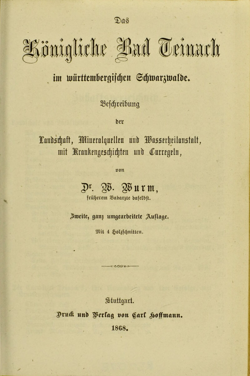 £)a§ 33ef(J)reibung ber tmitisiijaft, Äinerolgtidlnt nnit ’&mtttyllmhtt, mit Stanhnges^itliten untr dDnrregdn, \ von pr. §5- gSimn, früherem $8abarste bafelbft. jSroritc^ $anj unbearbeitete Auflage. 2>tit 4 ^oljfdjnitten. ■CC^SÖ'DO- Stuttgart. ^rueft unb ^erfaej t>on £<trf ^öffwautt. 18G8.