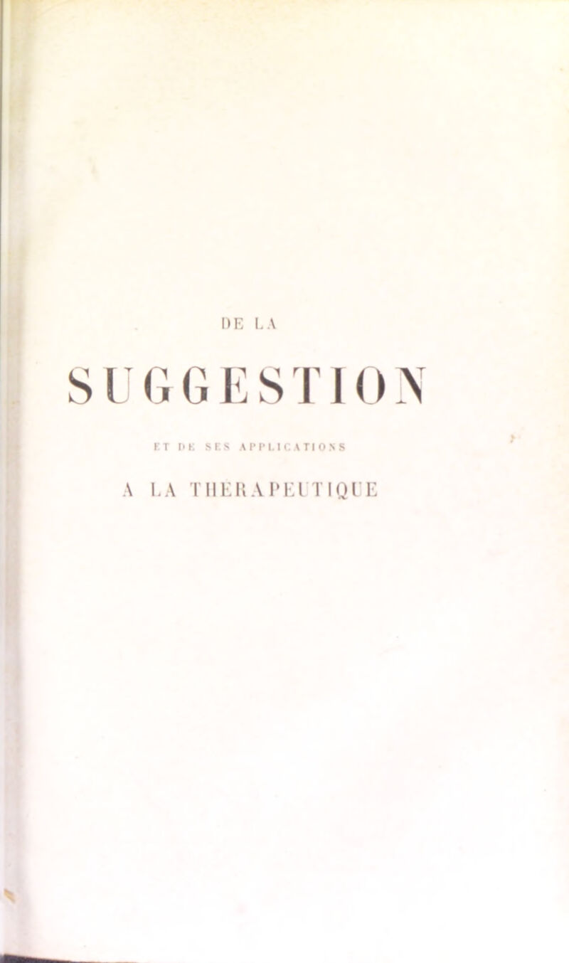 SUGGESTION K T I>K SES APPLICATIONS