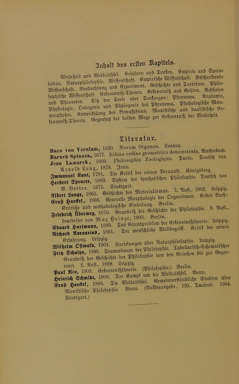 jjtljaH srffen Hapitßte- . cm Y, pf ffvfadtctt urtb SDenten. @m£>ute unb ©^ccu* 2öa(,ri)eit unb «mpirifäe aEWffenfäaft. SBe^rcibenbc latton. ^atur^ttofop) • 11 g Jlment> ©e1cC)id)te unb £rabition. 5ß^to= Sa?f “^tttni^eorie. (Srfenntmfe unb ©e£,irn. «eten ^WeSBtJenWa^. ® *««**, ^ ffienlolflfln; ^ouema. Slnatonue, unb $f)toneten. © & «ßfthloaente j>£§ ^roncma. «ßftäjo'Cogildje 2Jteta= Biologie, Ontogemc u -P” . gfamilttfäe unb bualijttfäe ft= 3SÄ5rÄ»« * • Xitsratur. Baco von 7'™*™’ 16^thtoordinegTOmeteico'dLonnlrata, Mmftoilom. rÄS»uw *f *«*- IXT ®f«°«, «eo. Mn 8tie»^;tr s« Äj&- «•9 §■' «HÄÄ. Ä*r WÄÄSÄT» - «*■ - — «ßflur^e, l'9^Uf^'®r^Tintm%t^tte. 3Jloniftifd)c ^tlofo^ie. Soun. (Sol!§flU§gaüe, (Stuttgart.)