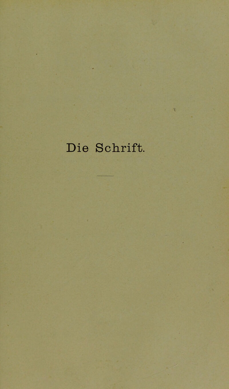 Die Schrift.