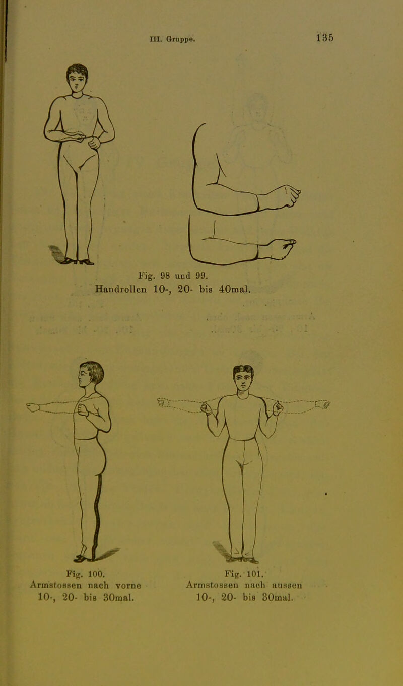 Fig. 101. Armstossen nach aussen