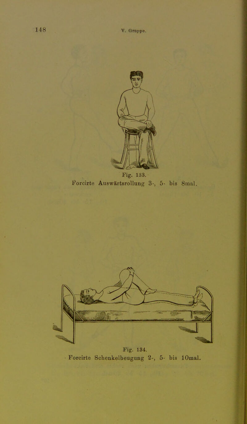 Fig. 134. Forcirte Schenkelbeugung 2-, 5- bis lOmal.